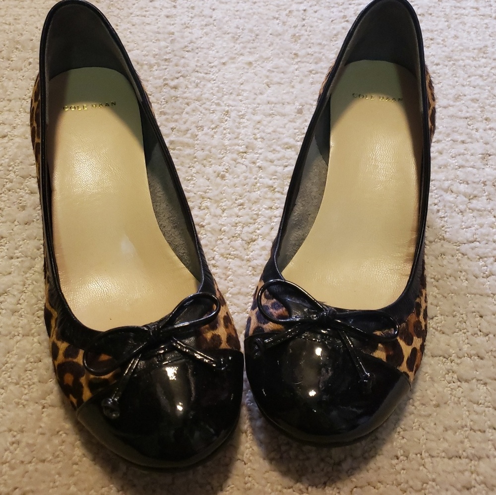 NWOT Cole Haan, Nike Air, leopard print wedge